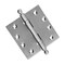 Embassy 4-1/2 x 4-1/2 Solid Brass Ball Bearing Hinge, Satin Nickel Finish Ball Tips 4545BBUS15B-1 - alternate 1